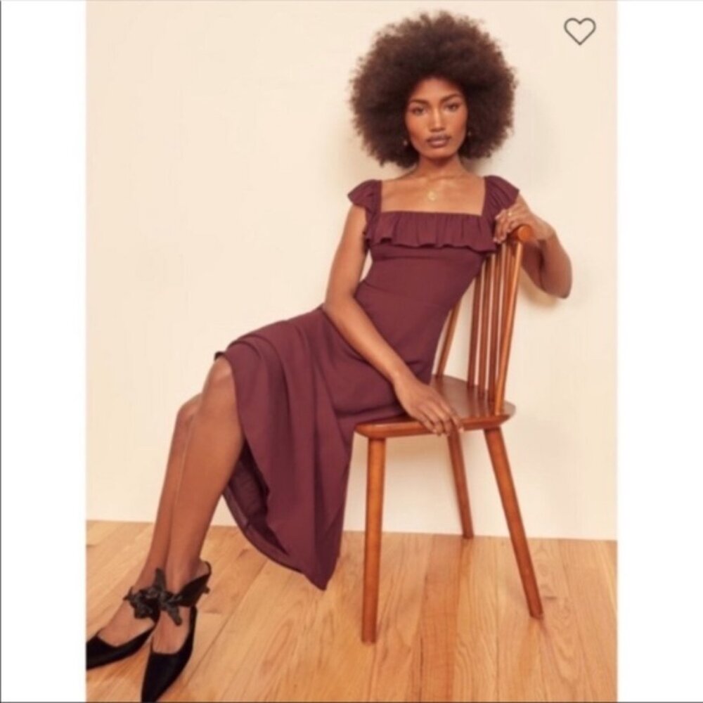 Reformation Colette Dress (Plum)